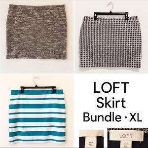 LOFT Women’s Mini Skirt Bundle • 3 Pieces • Size XL